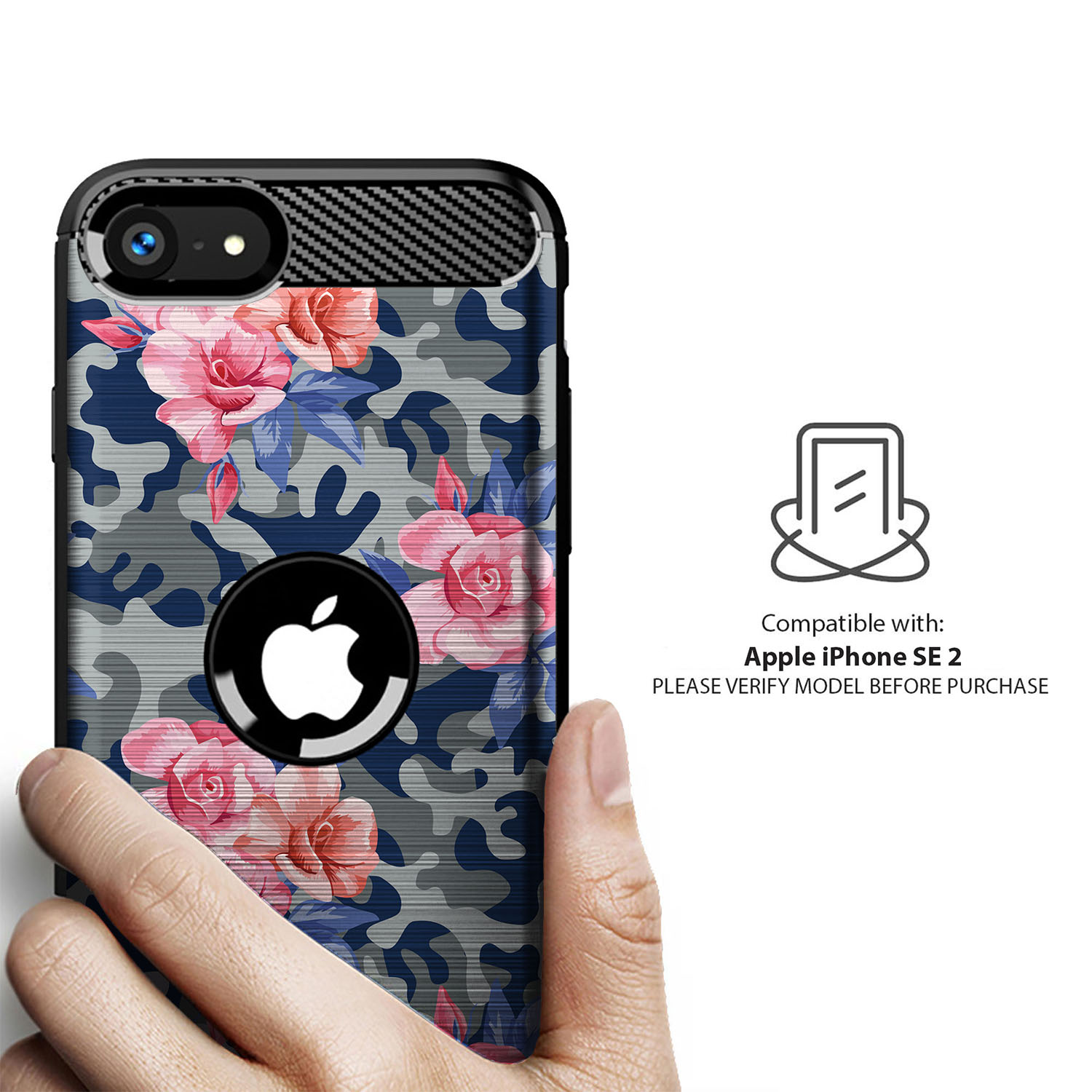 Case For [Apple iPhone SE (2020)][FLEX TPU SET16] Black Slim Matte