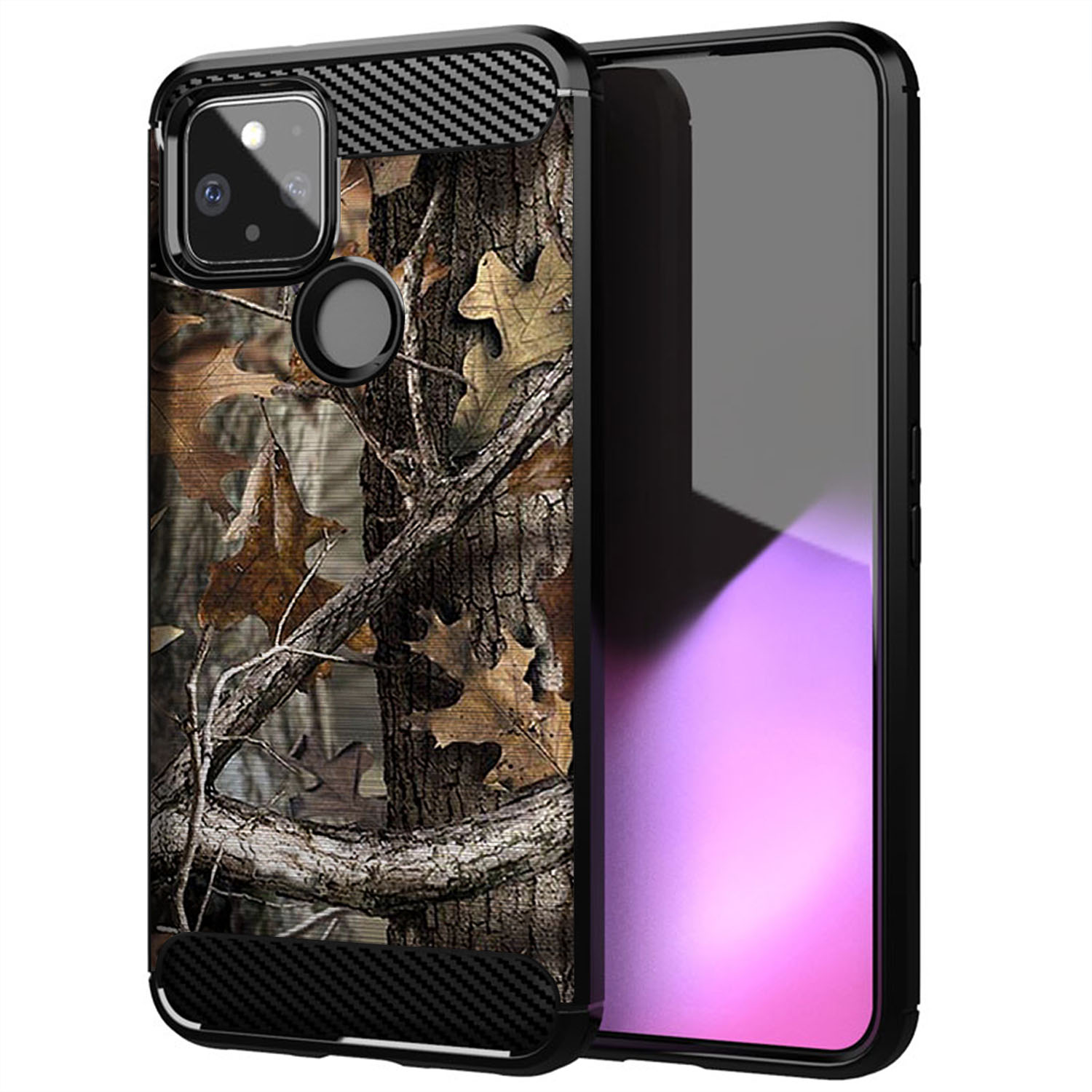 For [Google Pixel 5 (2020)][Flex TPU Fiber SET4] Shockproof Slim Flexible Case