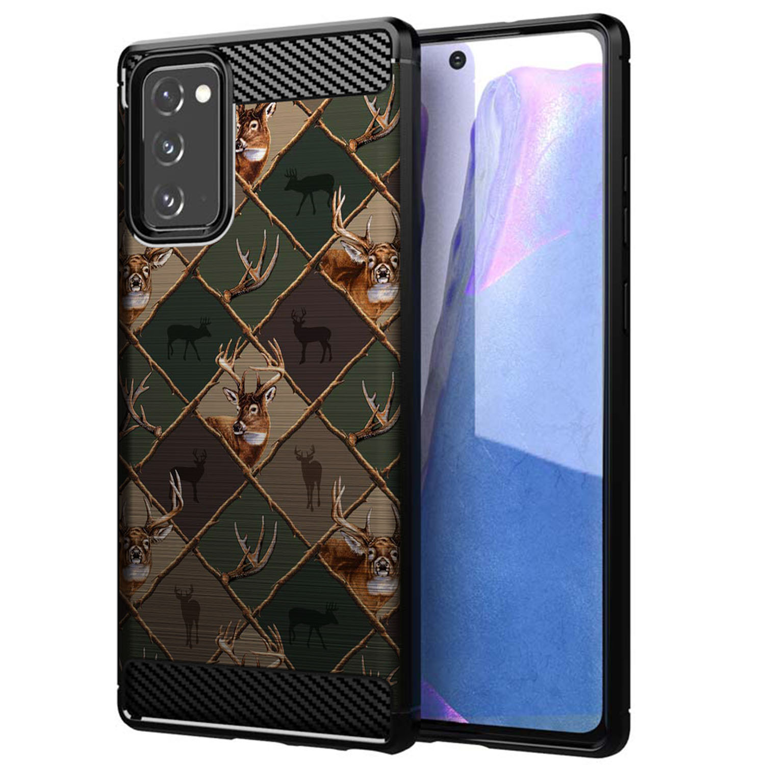 For [Samsung Galaxy Note 20][Flex TPU Fiber SET12] Slim Shock Combat Case