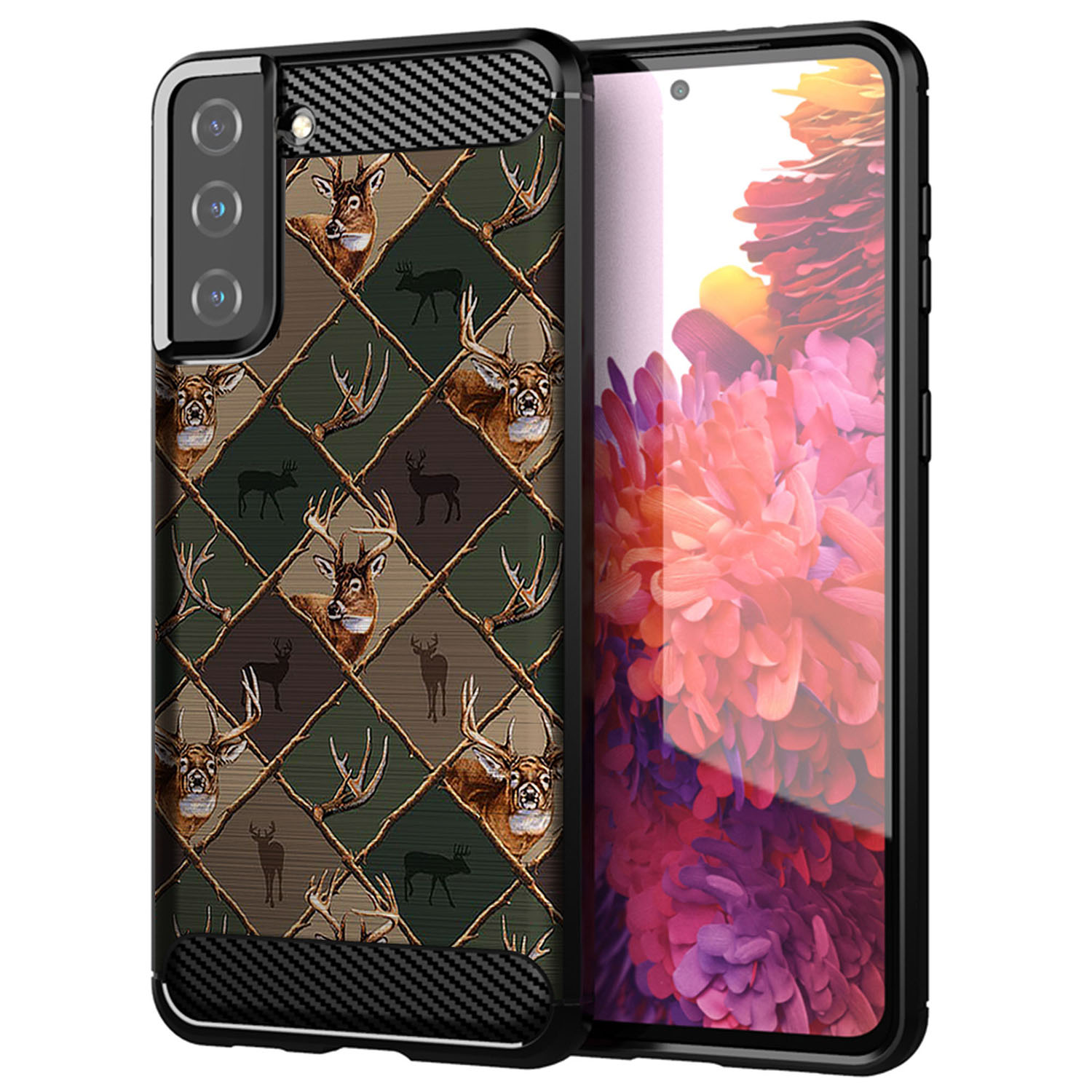 For [Samsung S21 Ultra 5G][Flex TPU Fiber SET12] Slim Shock Combat Case