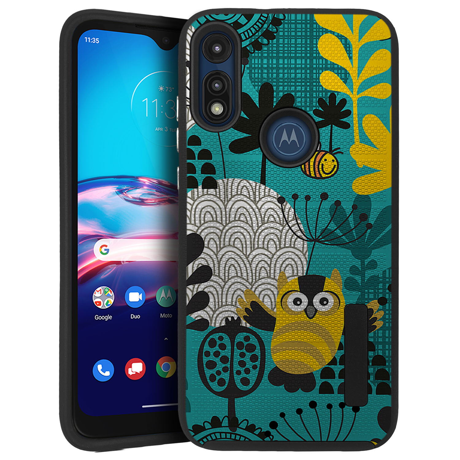 For [Motorola Moto E (2020)][GRIP TACTICAL SET8] Slim Dual Layer Grip Case